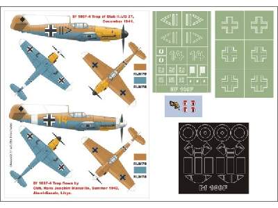 Bf 109F4 Trop HASEGAWA+AIRES - image 1