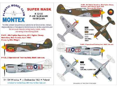 Montex 1/32 canopy masks & markings FW 190F-8 for Hasegawa k32084