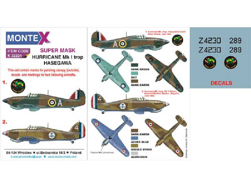 HURRICANE Mk I trop HASEGAWA - image 1