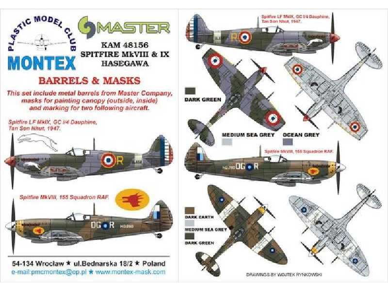 Spitfire MK VIII &amp; IX HASEGAWA - image 1