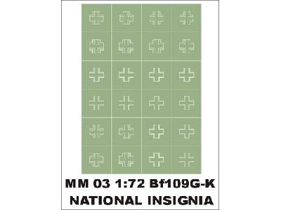 National insygnia 1/72 Bf-109G/K 1 sheet - image 1