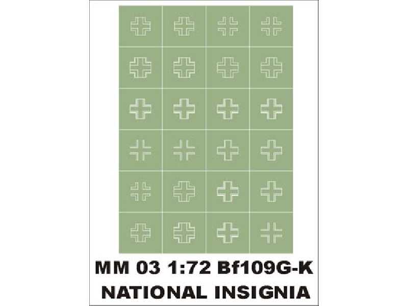 National insygnia 1/72 Bf-109G/K 1 sheet - image 1