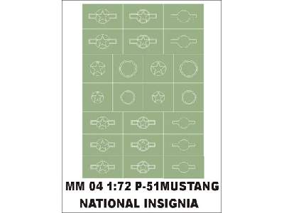 National insygnia 1/72 P-51 Mustang 1 sheet - image 1