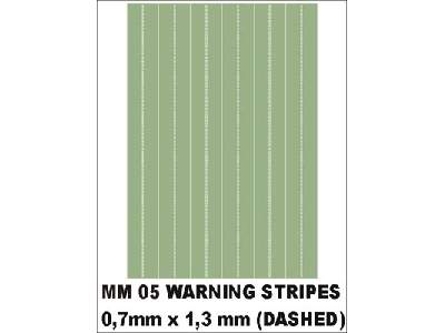 Warning stripes (dashed) 0,7x1,3mm 1 sheet - image 1