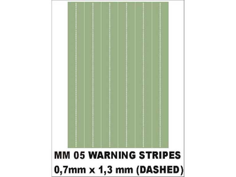 Warning stripes (dashed) 0,7x1,3mm 1 sheet - image 1