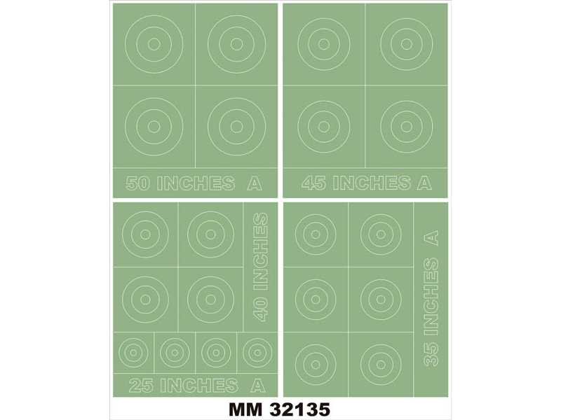 RAF ROUNDELS TYPE A 50,45,40,35,25 Inches - image 1