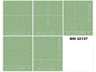 RAF ROUNDELS TYPE B 56,54,49,40,35,25,15 Inches - image 1