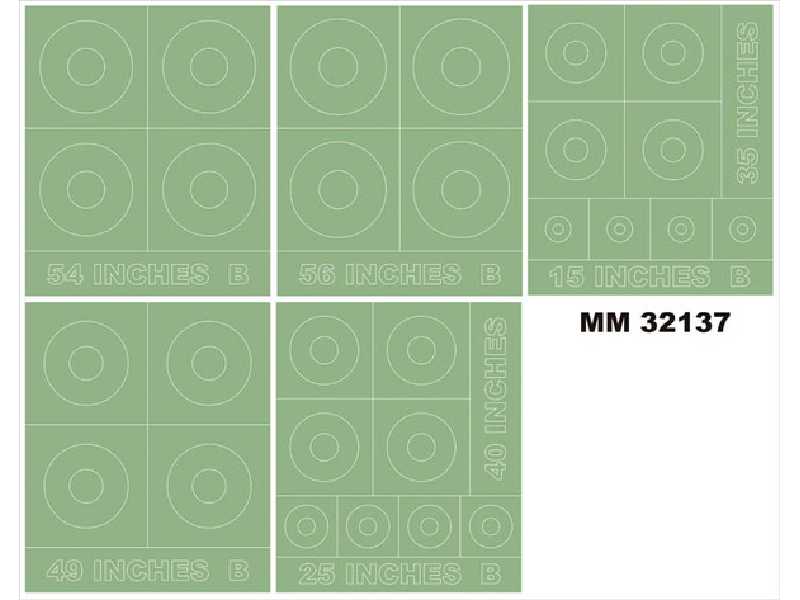 RAF ROUNDELS TYPE B 56,54,49,40,35,25,15 Inches - image 1