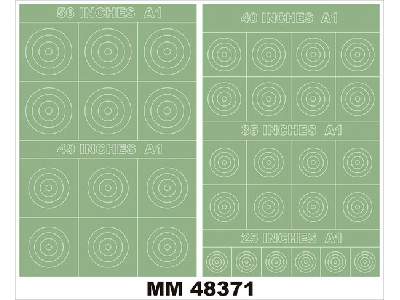 RAF ROUNDELS TYPE A1 56,49,40,35,25 Inches - image 1