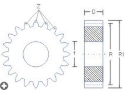 Wheels Z: 82 R1: 33,6 R: 32,8 D: 3,0 f: 4,0 - image 3