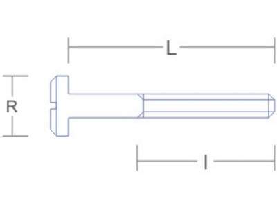 Screw  M20 M: M2 L: 18,0 l: 9,0 R: 3,8 - image 3