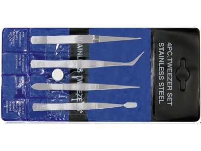 4 Piece Tweezers Set - image 1