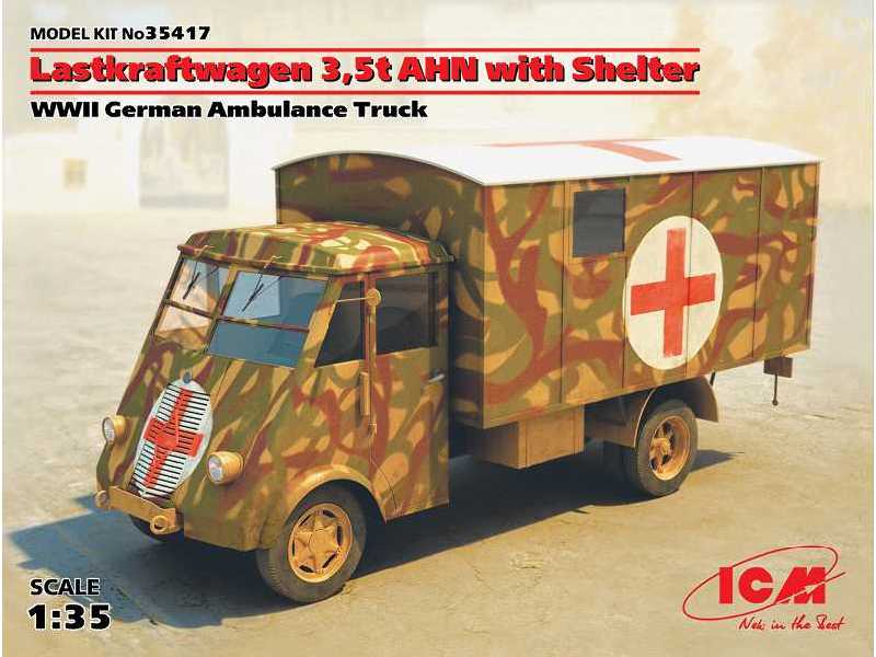 Lastkraftwagen 3.5 t AHN with Shelter, WWII German Ambulance T. - image 1 Lastkraftwagen 3.5 t AHN with Shelter, WWII German Ambulance T. - image 1