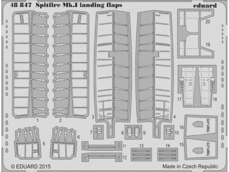 Spitfire Mk. I landing flaps 1/48 - Airfix - image 1