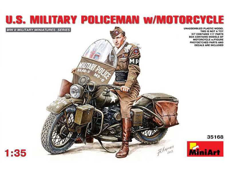 U.S. Military Policeman w/motorcycle - image 1