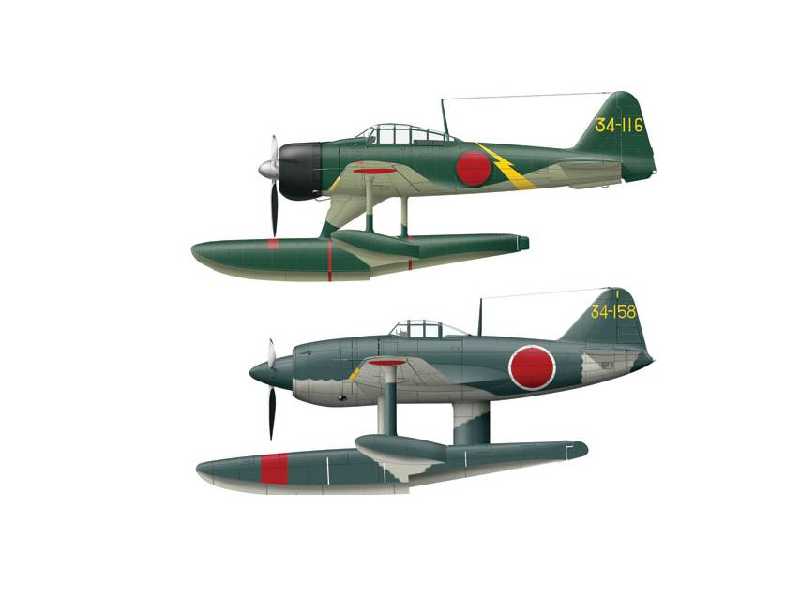 A6m2-n Type 2 Figher Seaplane N1k1 Kyofu (2 Kits) Limited Ed. - image 1
