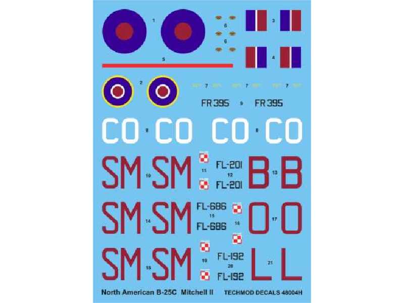 Decal - North American B-25C Mitchell II - image 1