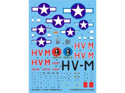 Decal - Republic P-47D/M Thunderbolt - image 1