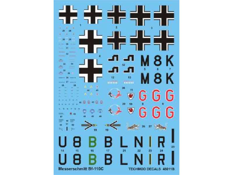 Decal - Messerschmitt Bf 110C - image 1