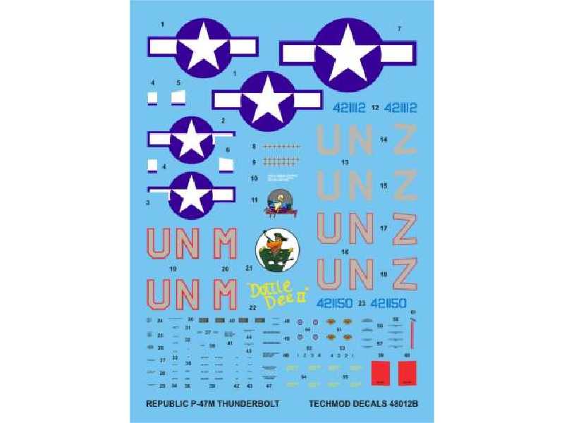 Decal - Republic P-47M Thunderbolt - image 1 Decal - Republic P-47M Thunderbolt - image 1