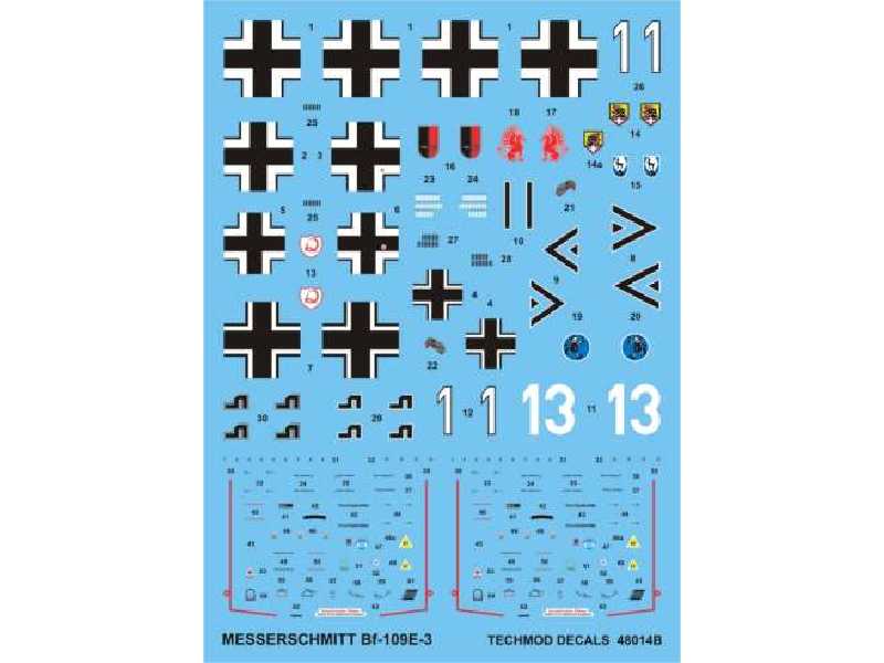 Decal - Messerschmitt Bf 109E-3 - image 1