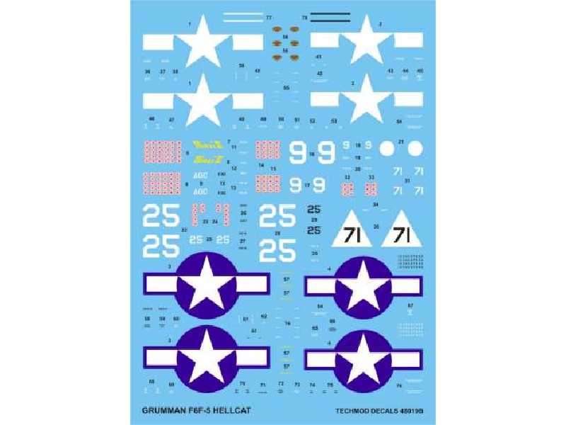 Decal - Grumman F6F-5 Hellcat - image 1 Decal - Grumman F6F-5 Hellcat - image 1