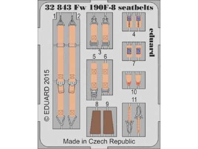 Fw 190F-8 seatbelts 1/32 - Revell - image 1