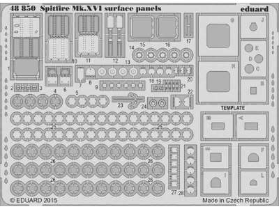 Spitfire Mk. XVI surface panels 1/48 - Eduard - image 1