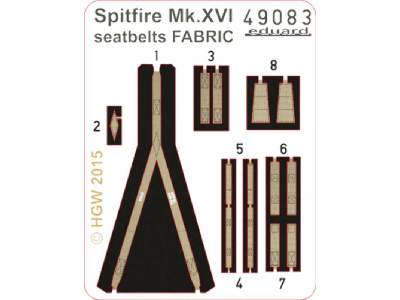 Spitfire Mk. XVI seatbelts FABRIC 1/48 - Eduard - image 1