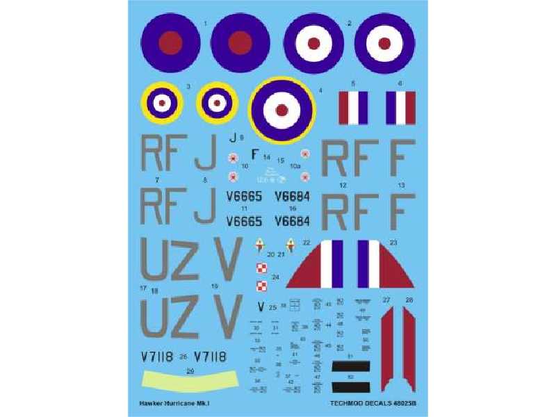 Decal - Hawker Hurricane Mk I - image 1