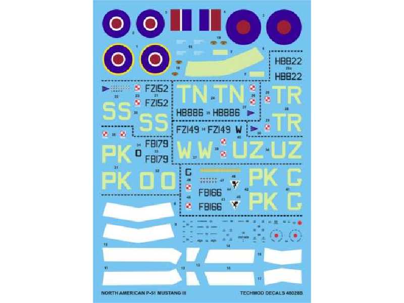 Decal - North American P-51 Mustang III  - image 1