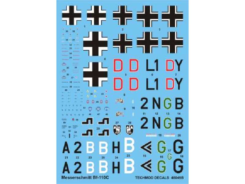 Decal - Messerschmitt Bf 110C - image 1