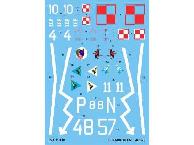 Decal - PZL P.11c - image 1