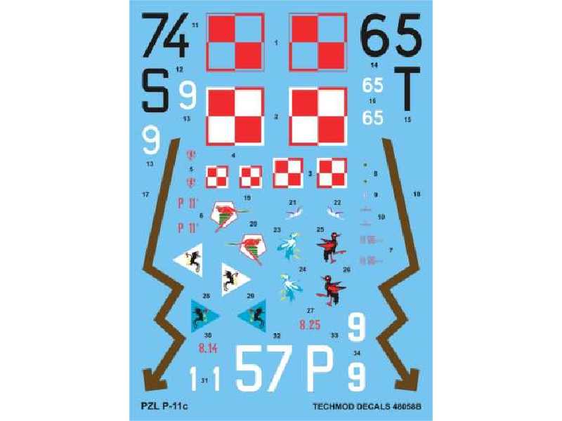 Decal - PZL P.11c - image 1 Decal - PZL P.11c - image 1