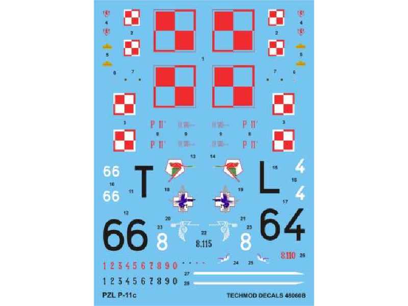 Decal - PZL P.11c - image 1