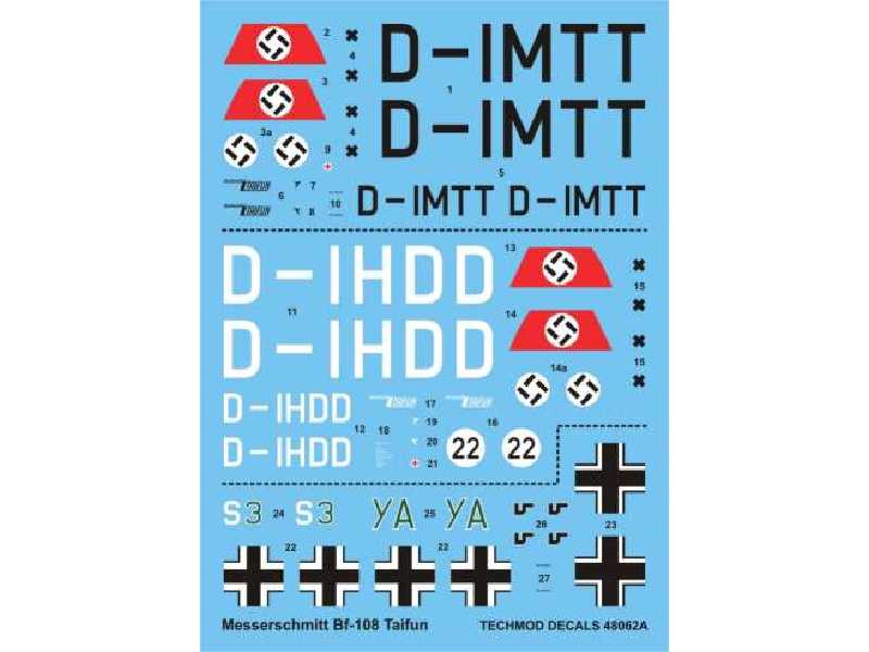 Decal - Messerschmitt Bf 108 Taifun - image 1