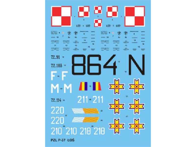 Decal - PZL-37 Los - image 1