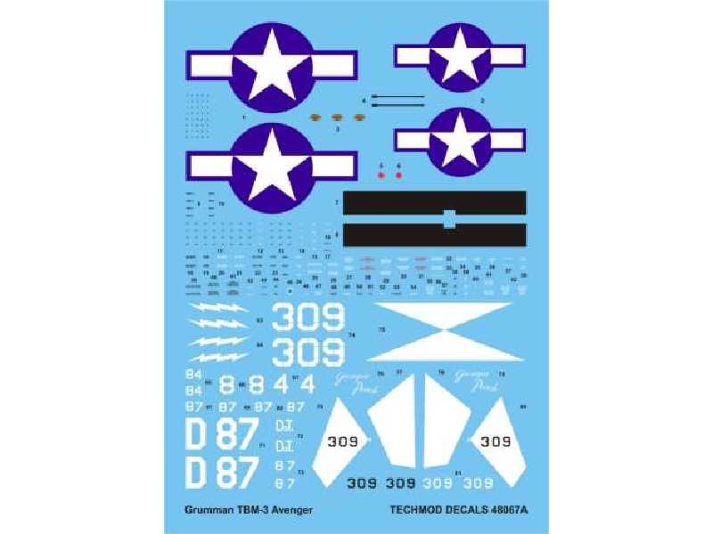 Decal - Grumman TBM-3 Avenger - image 1 Decal - Grumman TBM-3 Avenger - image 1