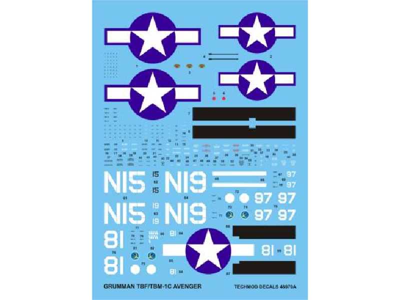 Decal - Grumman TBF-1C Avenger - image 1