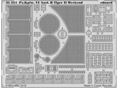 Pz. Kpfw.  VI Ausf.  B Tiger II Weekend upgrade set 1/35 - Eduar - image 1