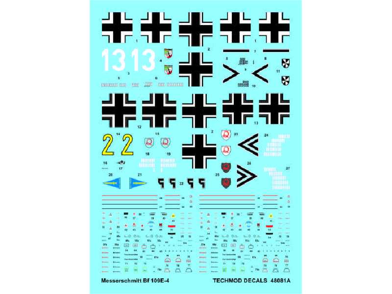 Decal - Messerschmitt Bf 109E-4 - image 1