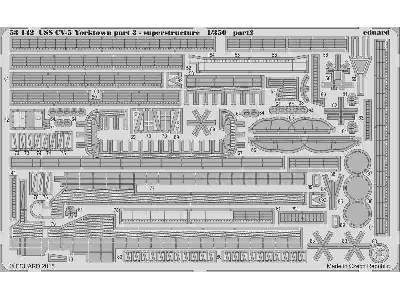 USS CV-5 Yorktown part 3 superstructure 1/350 - Merit - image 2