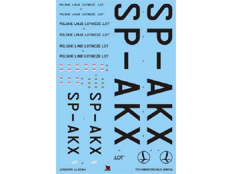 Decal - Junkers Ju 52/3m - image 1 Decal - Junkers Ju 52/3m - image 1