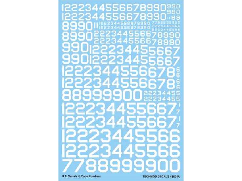 Decal - U.S. Serial & Code Numbers - image 1