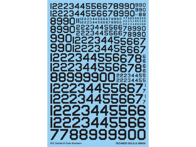 Decal - U.S. Serial & Code Numbers - image 1