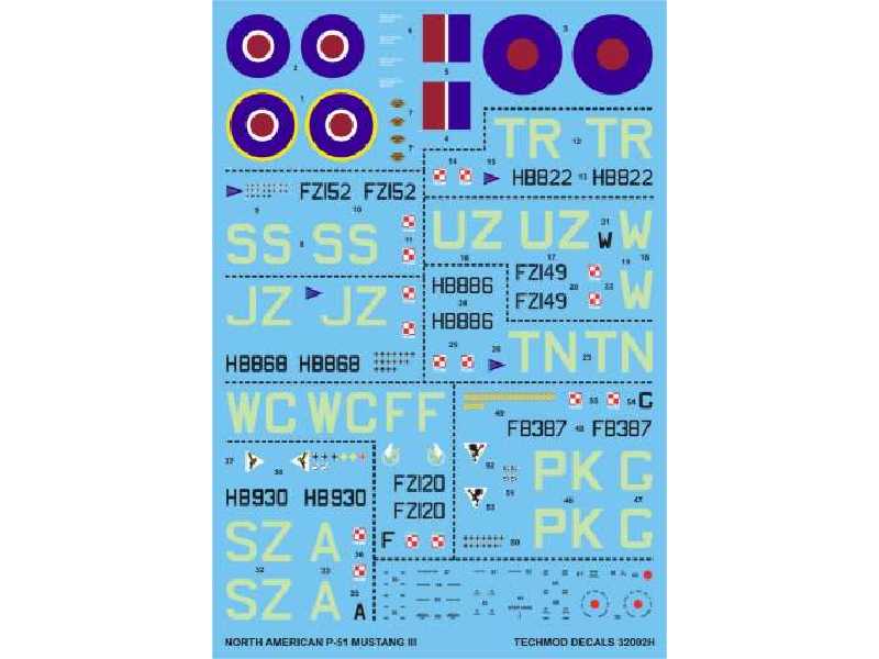 Decal - North American P-51 Mustang III - image 1