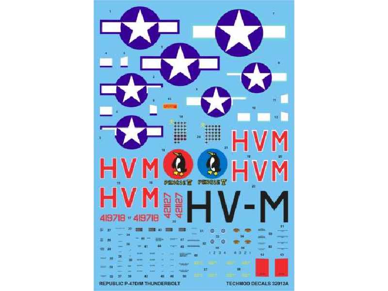 Decal - Republic P-47D/M Thunderbolt - image 1