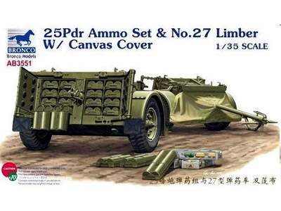 25pdr Ammo Set & No.27 Limber w/Canvas Cover - image 1
