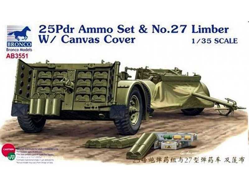 25pdr Ammo Set & No.27 Limber w/Canvas Cover - image 1