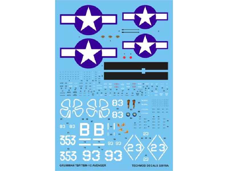 Decal - Grumman TBM-1C Avenger - image 1